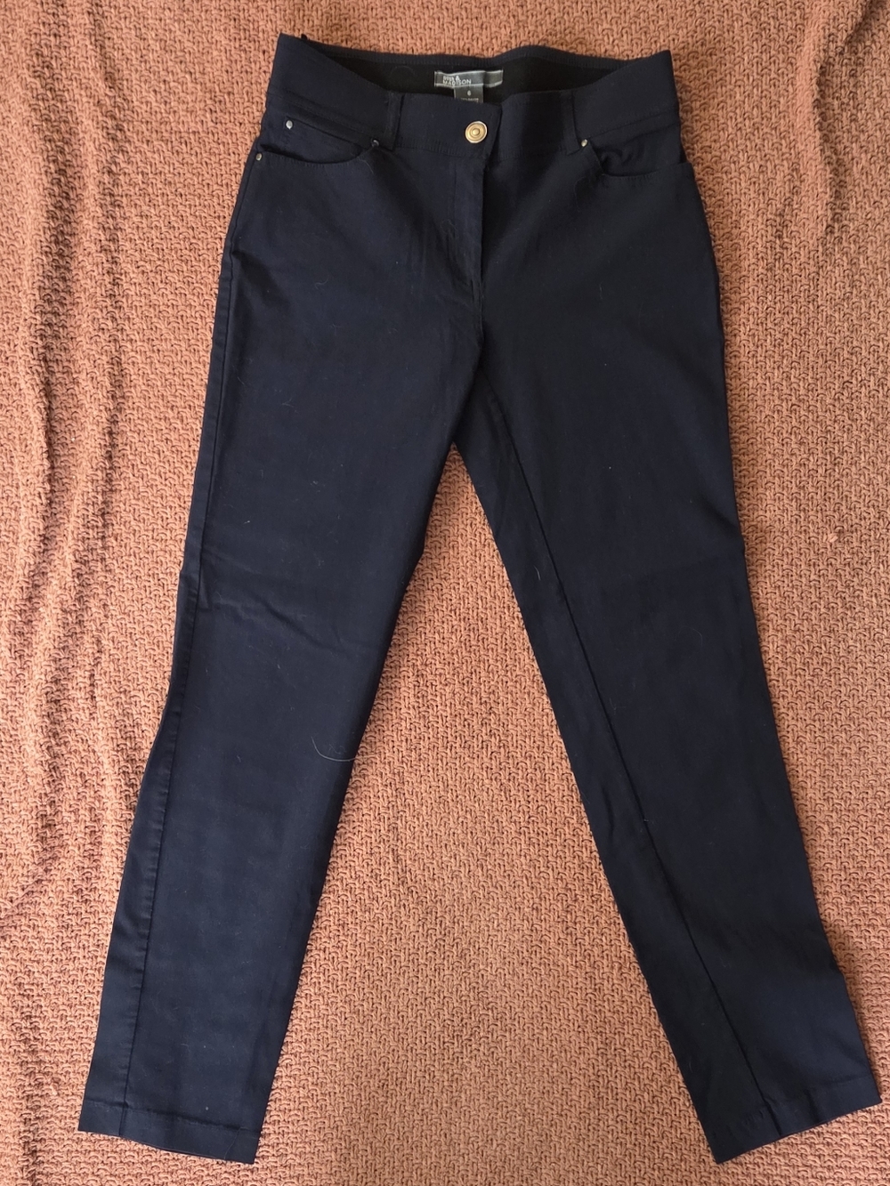 89th And Madison Classic Navy  Slim Dress Pants